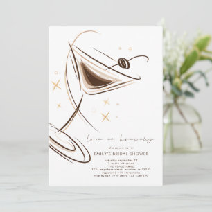 Convite Chá de Noiva Espresso Martini Amor está Cozinhando