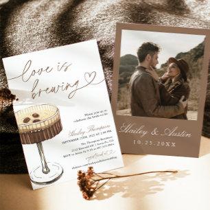 Convite Chá de Noiva Espresso Martini O Amor Está Fermenta