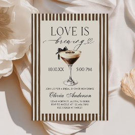 Convite Chá de Noiva Espresso Martini O Amor Está Fermenta