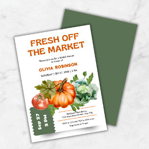 Convite Chá de Noiva Farmers Market Fresco do Mercado