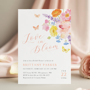 Convite Chá de Noiva Floral Caprichoso