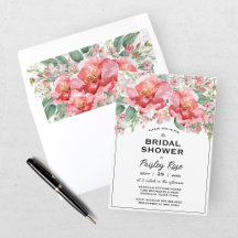 Chá de Noiva Floral Elegante Rosa