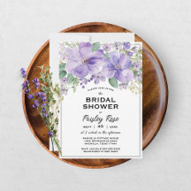 Chá de Noiva Floral Elegante Roxo