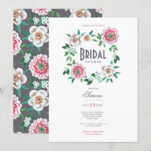 Chá de Noiva Floral Moderno Mínimo