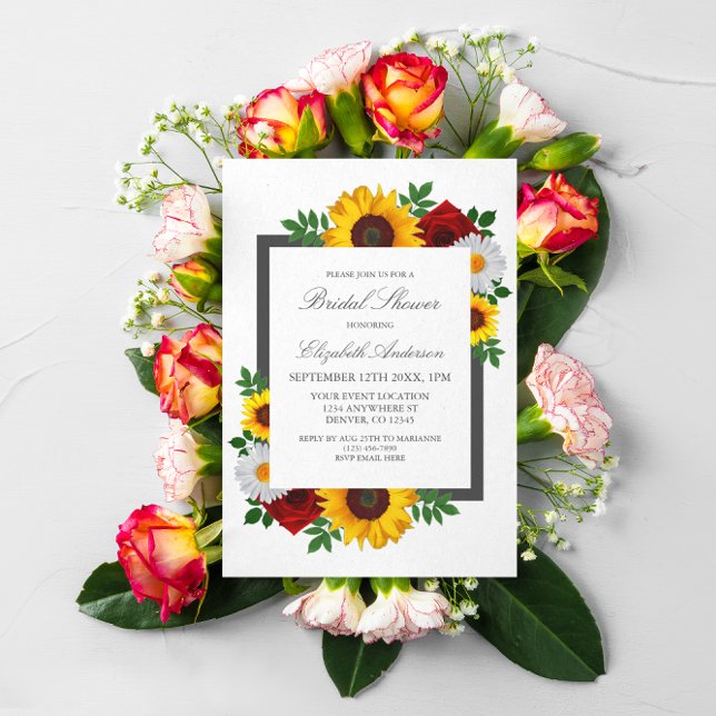 Convite Chá de Noiva Floral Tradicional (Criador carregado)