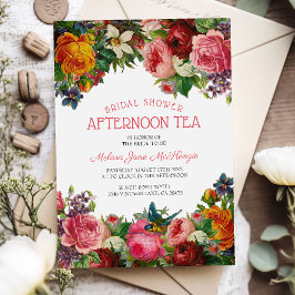 Convite Chá de Noiva Floral Vintage
