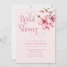 Chá de Noiva Flores de Aquarela Rosa