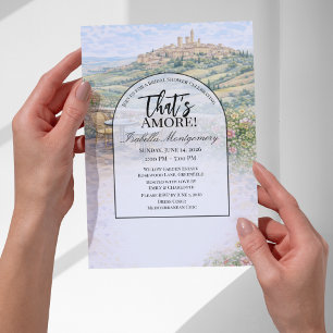 Convite Chá de Noiva Italiano da Toscana That’s Amore