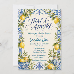 Convite Chá de Noiva Italiano That's Amore