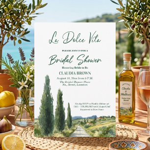 Convite Chá de Noiva La Dolce Vita Vista Italiana