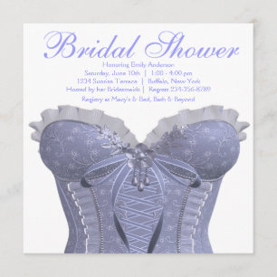 Convite Chá de Noiva Lavanda Corset Roxo
