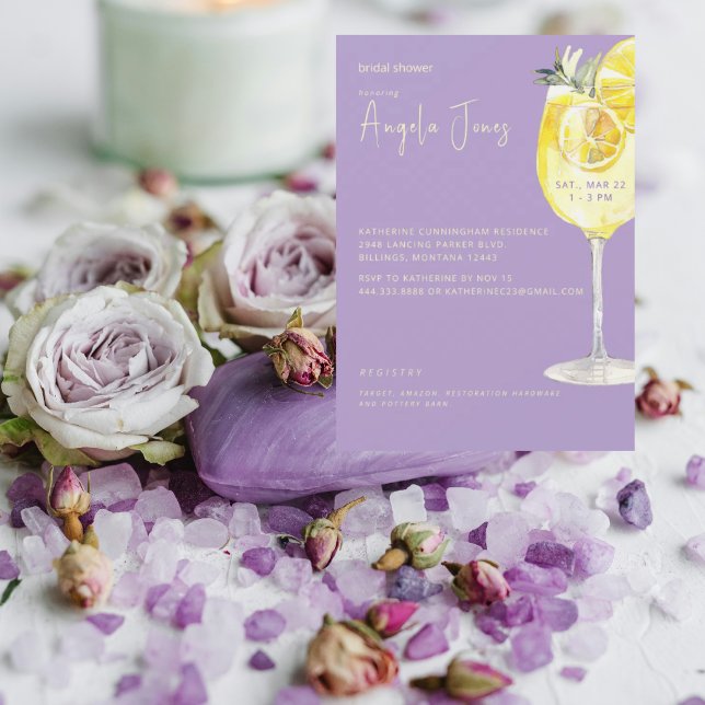 Convite Chá de Noiva Limoncello Lavanda (Criador carregado)