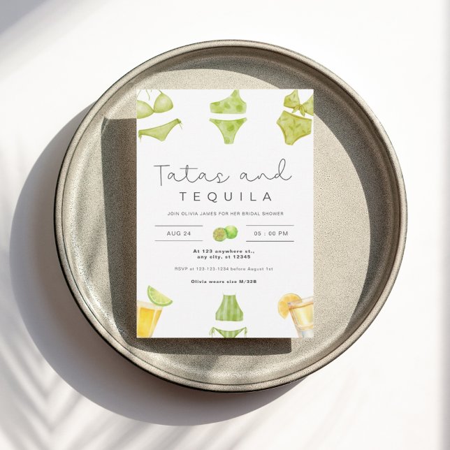 Convite Chá de noiva lingerie Tatas & tequila (Criador carregado)