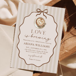 Convite Chá de Noiva Love is Brewing Bow Coffee