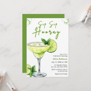 Convite Chá de Noiva Margarita Sip Sip Hooray