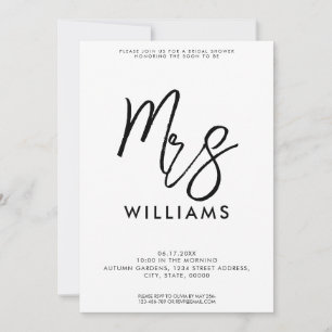 Convite Chá de Noiva Minimalista Moderno Simples