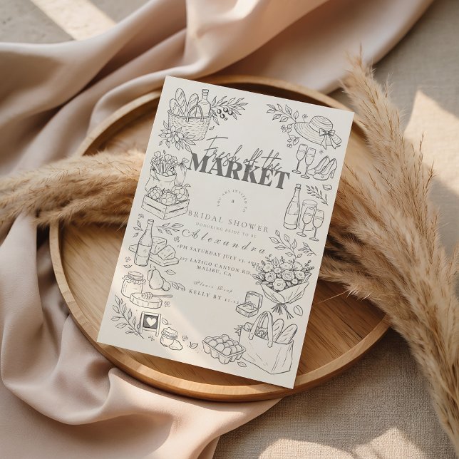 Convite Chá de Noiva na Doodle Farm Market (Criador carregado)