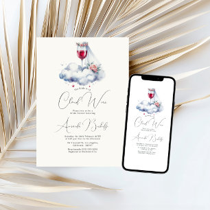 Convite Chá de Noiva On Cloud Wine