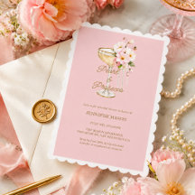 Chá de Noiva Pérolas Elegantes e Prosecco Rosa