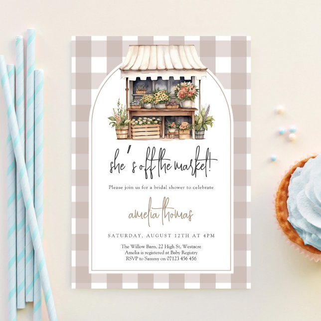 Convite Chá de Noiva Recém-saída do Mercado (Criador carregado)