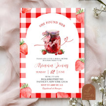 Chá de Noiva Red Gingham Morango Summer Jam