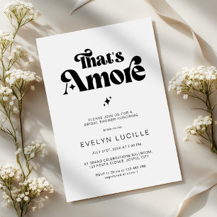 Convite Chá de Noiva Retro Minimalista That's Amore