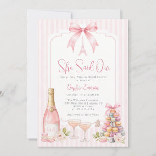 Convite Chá de Noiva Rosa Parisiense