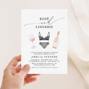 Convite Chá de Noiva Rosé e Lingerie