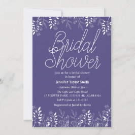 Convite Chá de noiva simples e chique de flores silvestres