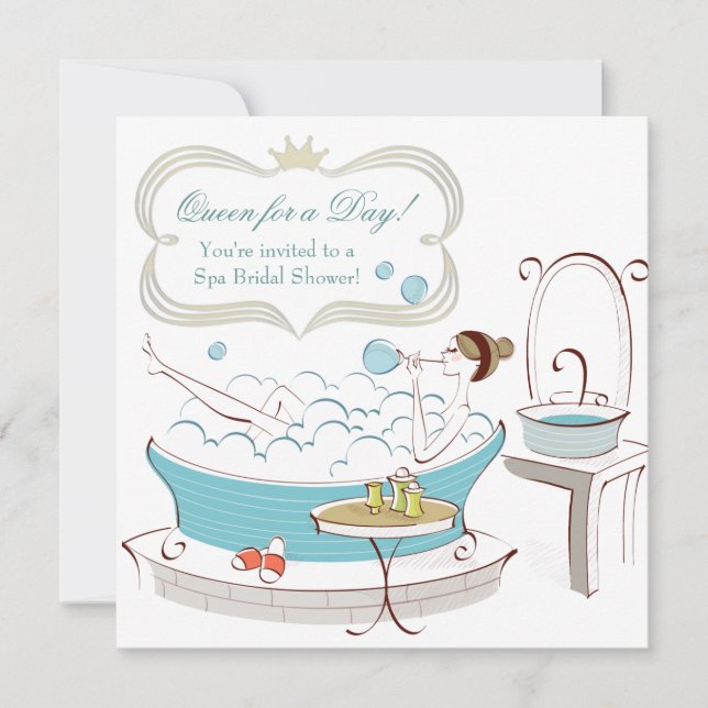 Convite Chá de Noiva Spa Princesa Noiva (Frente)