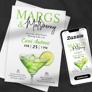 Convite Chá de Noiva Tropical Margs & Matrimony