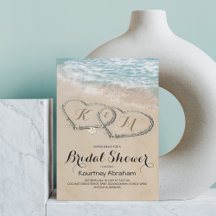 Chá de Noiva Tropical Vintage Praia Coração