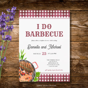 Convite Chá de Noivado Rústico Casual Eu Caso Churrasco