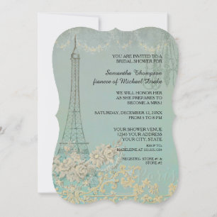 Convite Chá de panela à moda parisiense de Paris do