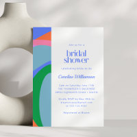 Chá de panela Abstrato de arte branco azul colorid