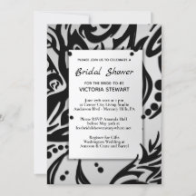 Chá de panela abstrato preto e prata tribal