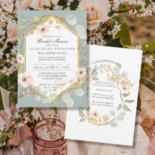 Convite Chá de panela Adulto Sage Rosa