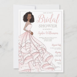 Convite Chá de panela Afro-Americano Glam Bride