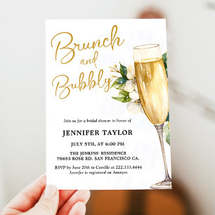 Convite Chá de panela Amarelo Brunch e Borracha