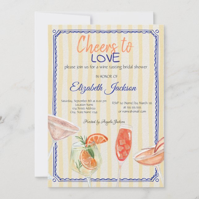 Convite Chá de panela amarelo-estilhaço (Frente)