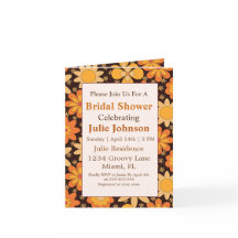 Chá de panela Amarelo Floral Laranja Retro