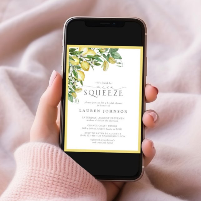 Convite Chá de panela Amarelo limão-limão-aperto principal (Criador carregado)