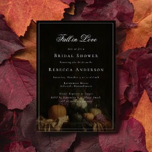 Convite Chá de panela Antiquado de Pumpkin Apaixonado