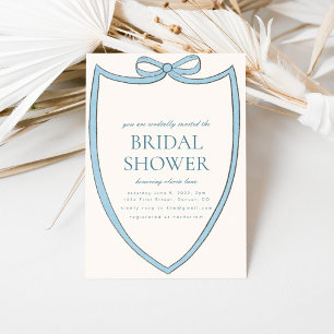 Convite Chá de panela Arco branco azul