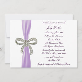 Convite Chá de panela Arco de diamante roxo