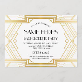 Convite Chá de panela Art Deco de 1920