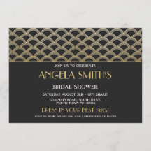 chá de panela Art Deco Gatsby Dourado de 1920