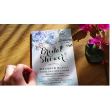 Chá de panela Azul Aquarela Boho Folhas