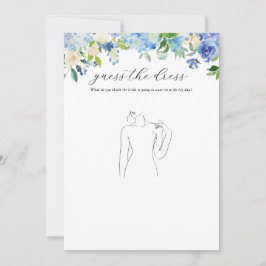 Convite Chá de panela Azul Hydrangea Adivinha O Jogo Do Ve