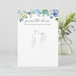 Convite Chá de panela Azul Hydrangea Adivinha O Jogo Do Ve
